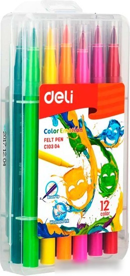 Фломастеры Deli Color Emotion EC10304 (12 цв)