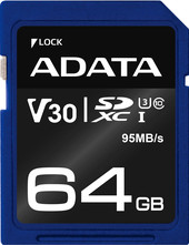 Карта памяти A-Data Premier Pro ASDX64GUI3V30S-R SDXC 64GB