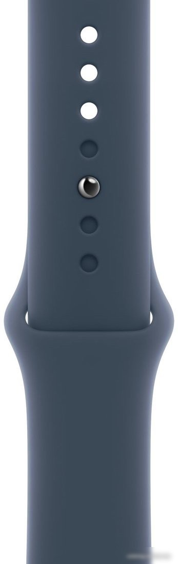 Умные часы Apple Watch Series 9 45 мм (алюминиевый корпус, серебристый/грозовой синий, спортивный силиконовый ремешок M/L)