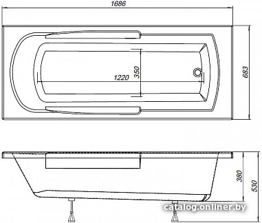 Ванна Aquanet Extra 170x70