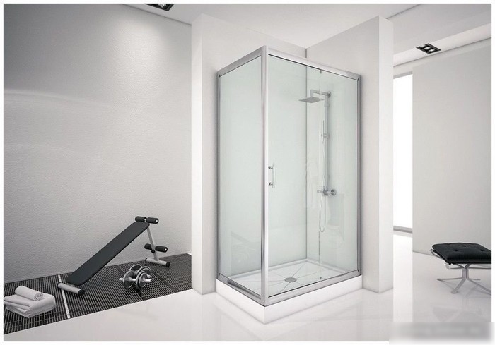 Душевой уголок Aquanet Alfa 160x80 NAA1131 (хром/прозрачное стекло)