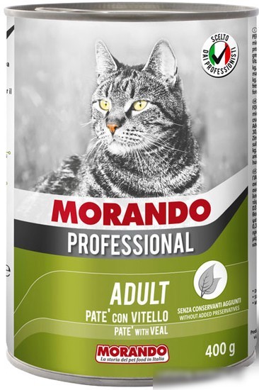 Консервированный корм для кошек Morando Professional паштет Veal с телятиной 400 г Консервированный корм для кошек Morando Professional паштет Veal с телятиной 400 г