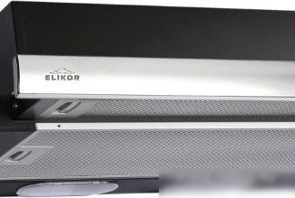 Кухонная вытяжка Elikor Интегра 50П-400-В2Л (черный/нержавеющая сталь)