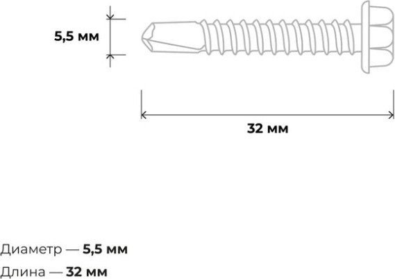 Саморез Gigant Кровельный 123806 (250шт)