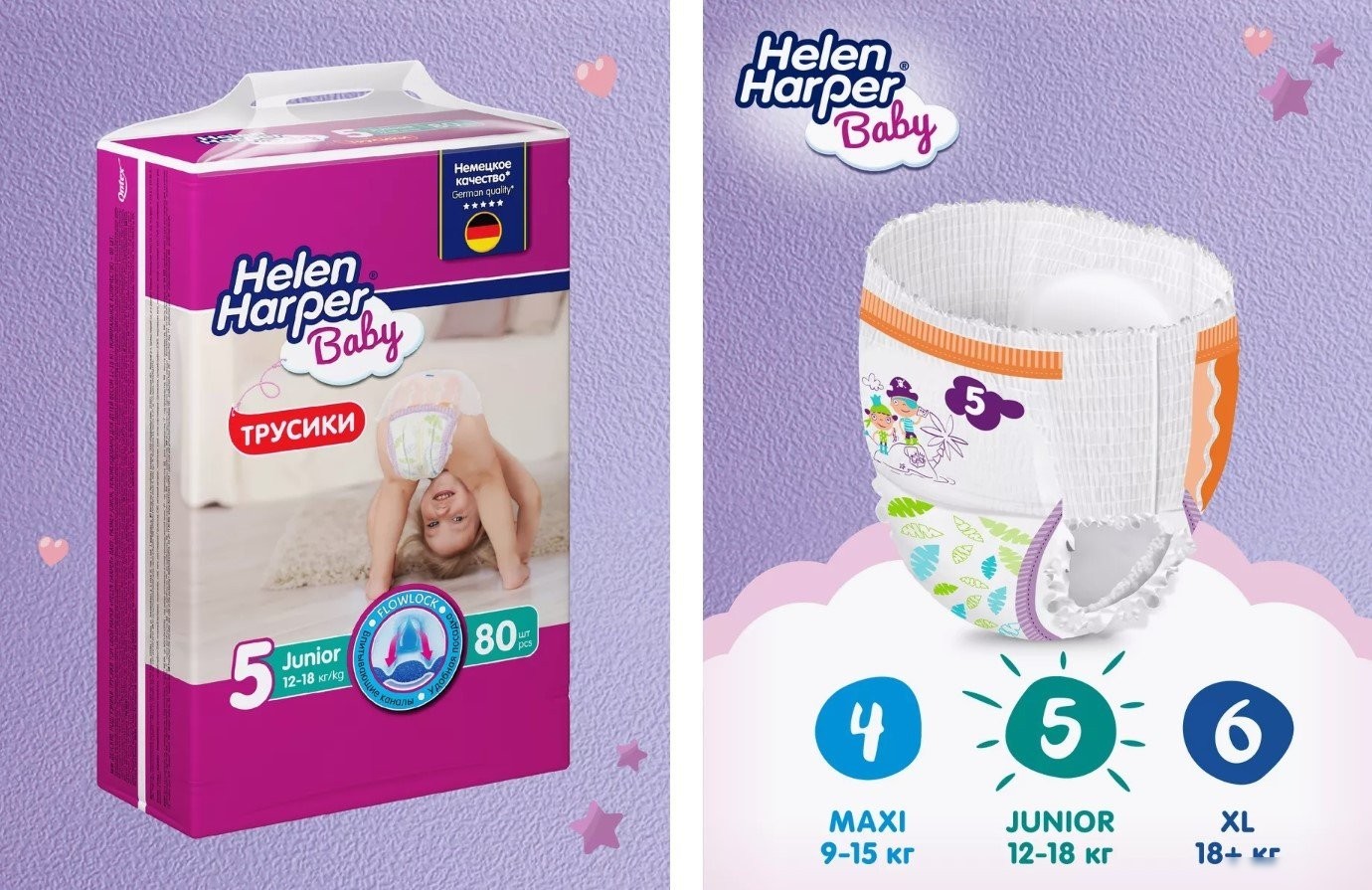 Трусики-подгузники Helen Harper Baby Junior трусики (240 шт)