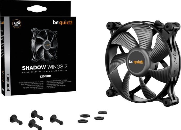 Вентилятор для корпуса be quiet! Shadow Wings 2 120mm BL084