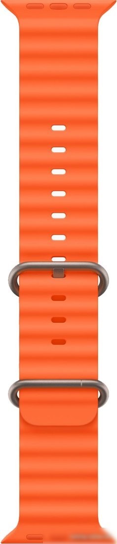 Умные часы Apple Watch Ultra 2 LTE 49 мм (титановый корпус, титановый/оранжевый, ремешок из эластомера)