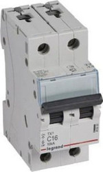 Выключатель автоматический Legrand TX3 2P 16A С 10kA 2M 403930