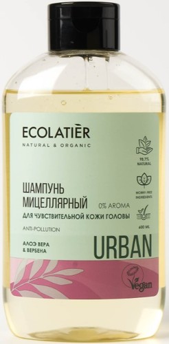 Шампунь Ecolatier Urban мицеллярный для чувствительной кожи головы 600 мл