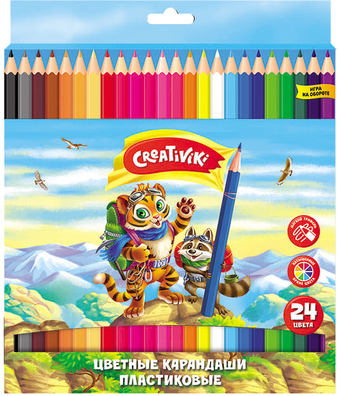 Набор цветных карандашей Creativiki ЦКП24КР (24 цвета)