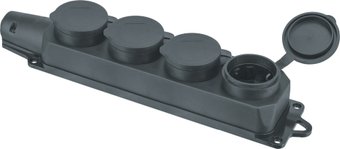 Розетка Navigator 4м 2P+PE 16А 220В 61373 (черный)