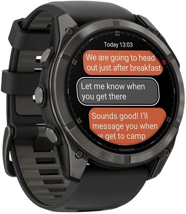 Умные часы Garmin Fenix 8 Pro 51 мм (серый, черный силиконовый ремешок)