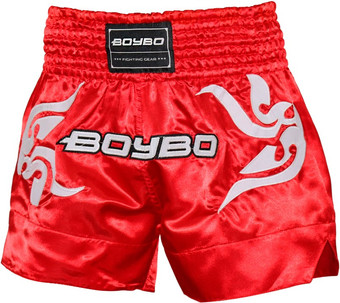 Шорты BoyBo для тайского бокса (XS, красный)