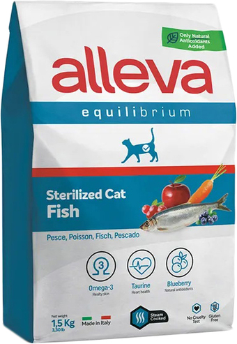 Сухой корм для кошек Alleva Equilibrium Sterilized Fish 1.5 кг
