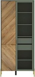 Шкаф-гармошка Black Red White Siena REG1W1D (дымчатый зеленый/дуб вотан)