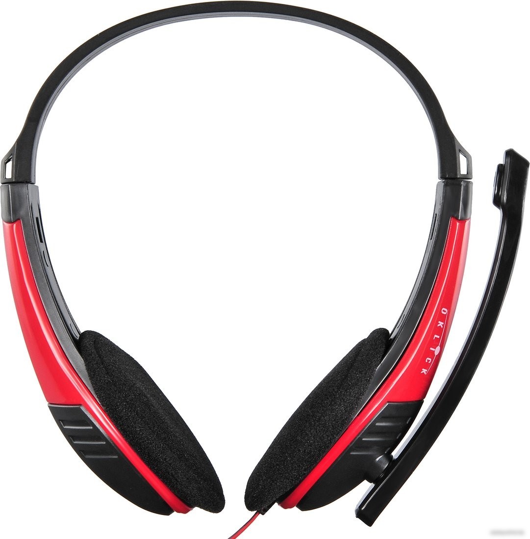 Наушники Оклик HS-M150 (черный/красный)