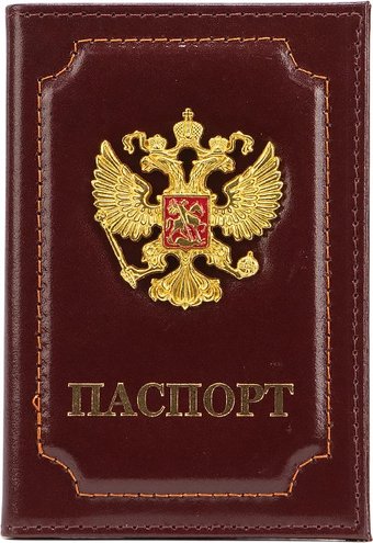 Обложка для паспорта Poshete 681-OP0690102-BRD (бордовый)