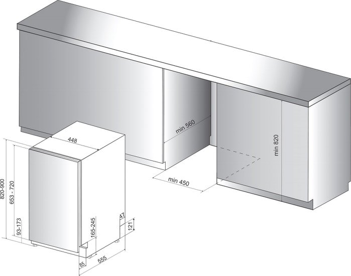 Посудомоечная машина Whirlpool WSIO 3T125 6PE X