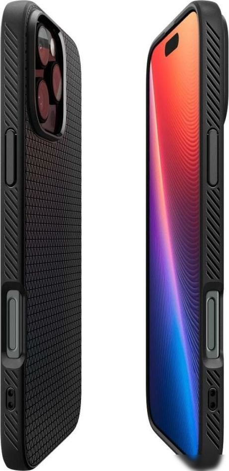 Чехол для телефона Spigen Liquid Air для iPhone 16 Pro Matte Black