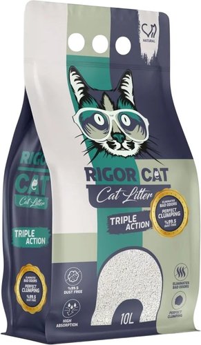 Наполнитель для туалета Rigor Cat Натуральный без запаха (10л)