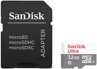 Карта памяти SanDisk Ultra microSDHC SDSQUNR-032G-GN3MA 32GB (с адаптером)
