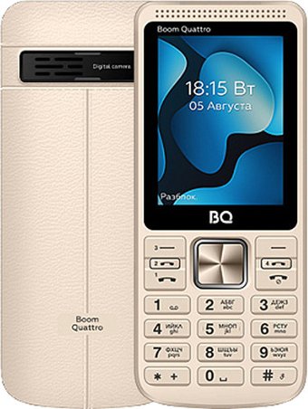 Кнопочный телефон BQ BQ-2455 Boom Quattro (золотистый)