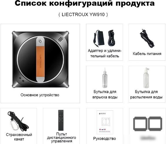 Робот для мытья окон Liectroux YW910