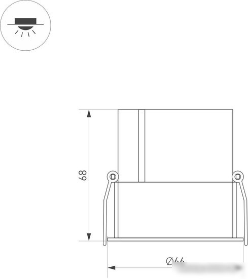 Точечный светильник Arlight MS-ATLAS-BUILT-R66-15W Warm3000 035465
