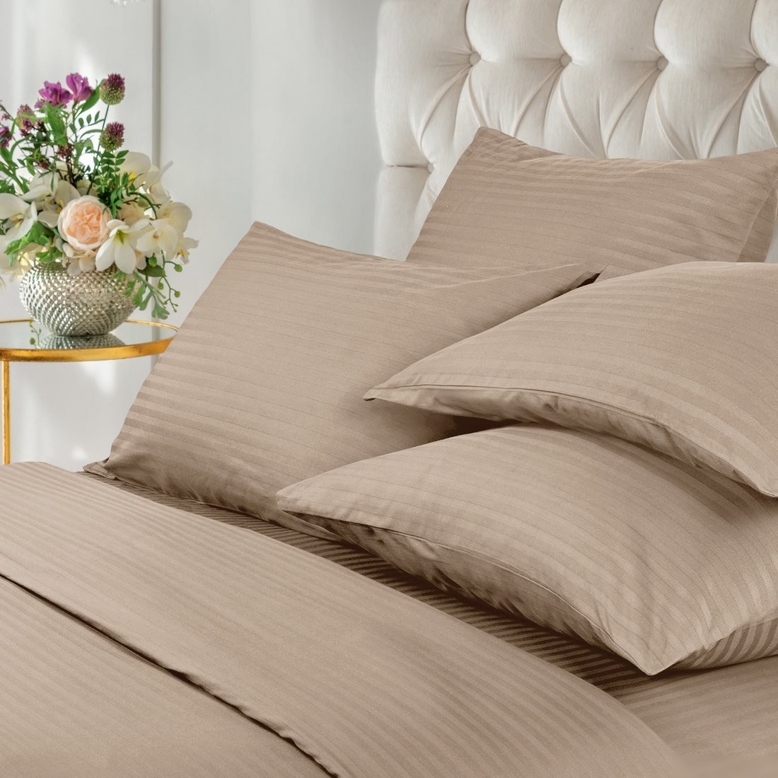 Постельное белье Verossa Stripe 180x200x20 01 70079 (Bronze)