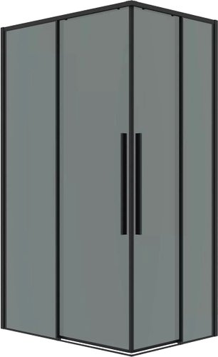 Душевой уголок Grossman Galaxy 90x80x195 300.K33.01.9080.21.10 (черный матовый/тонированное стекло)