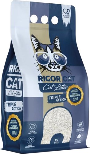 Наполнитель для туалета Rigor Cat Активированный уголь (5л)