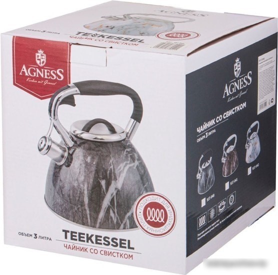 Чайник со свистком Agness 937-042