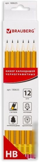 Набор простых карандашей BRAUBERG 180635 (12 шт.)