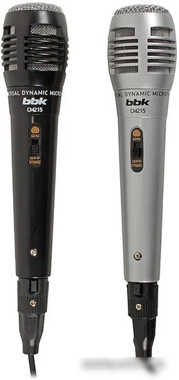 Микрофон BBK CM215 (черный+серебристый)