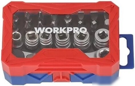 Набор трещотка с головками и битами Workpro WP200535 (24 предмета)