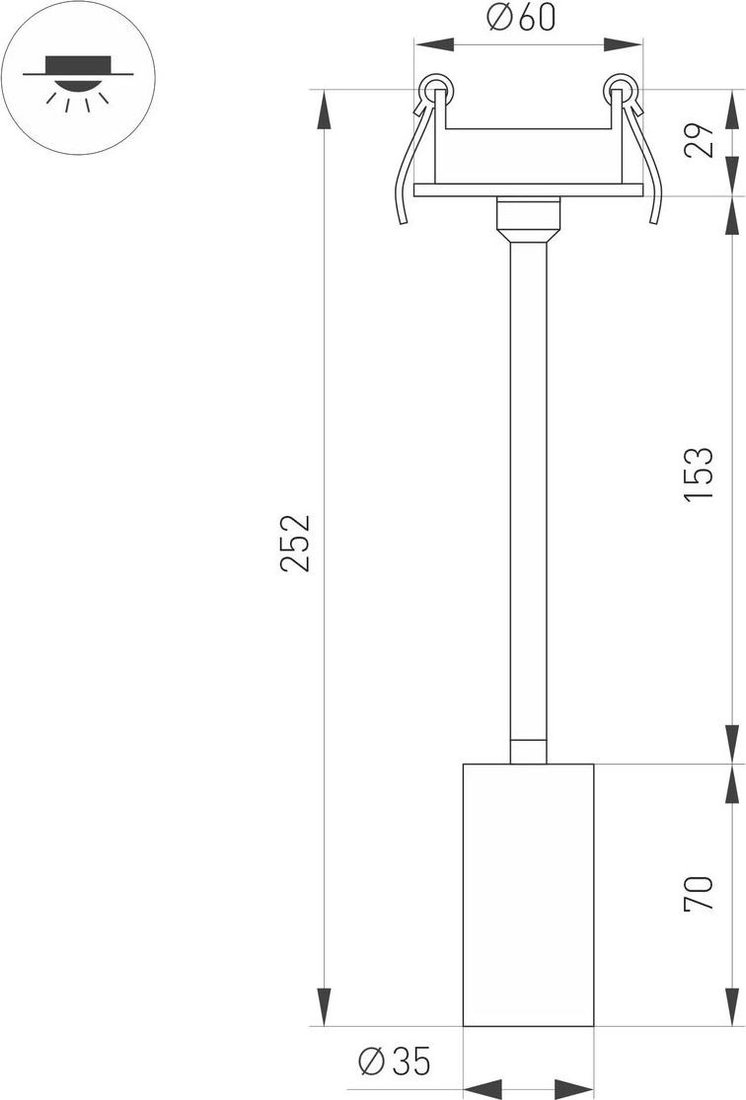 Спот Arlight LGD-Periscope-R35-6W Warm3000 045196