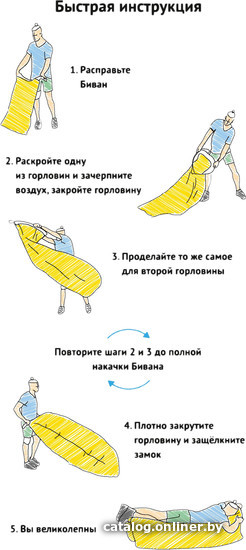 Надувной шезлонг Биван 2.0 (синий) [BVN17-ORGNL-BLU]