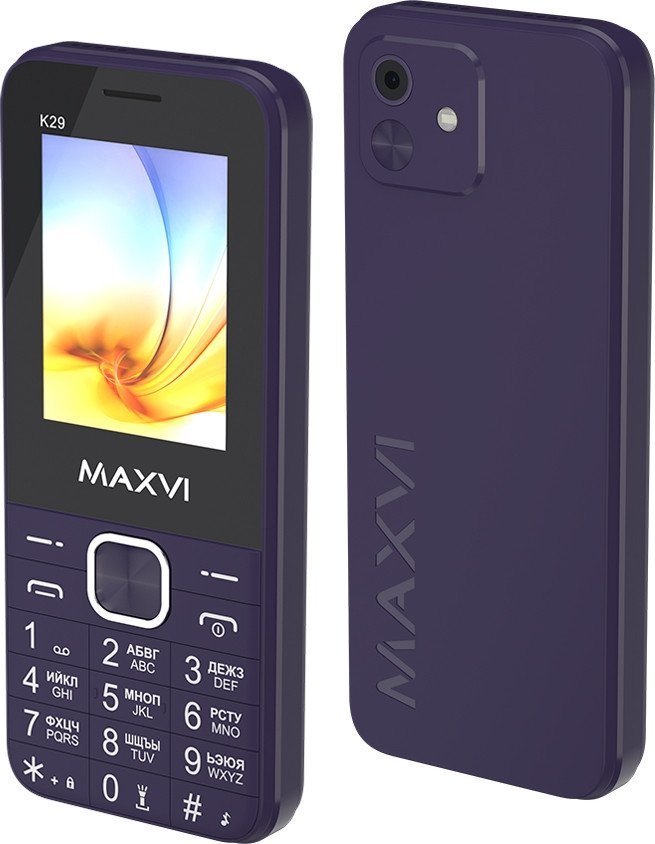 Кнопочный телефон Maxvi K29 (фиолетовый)