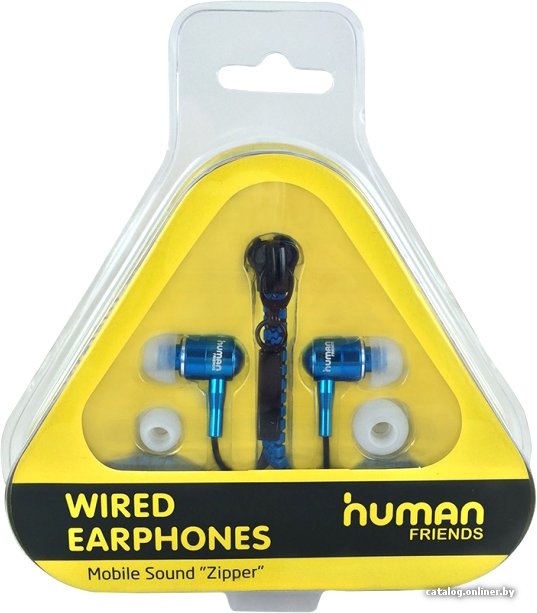 Наушники Human Friends Zipper (синий)