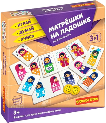 Развивающая игра Bondibon Матрешки на ладошке ВВ4247
