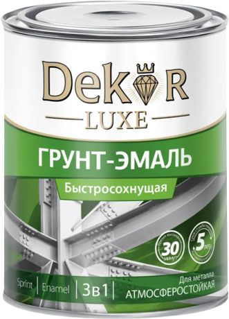 Грунт-эмаль Dekor Sprint 3 в 1 быстросохнущая 0.9 кг (вишневый)