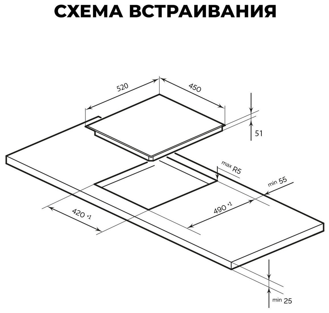 Варочная панель LEX EVH 430B BL