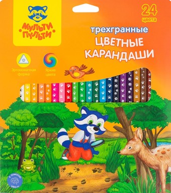 Набор цветных карандашей Мульти-пульти Енот-следопыт CP_20541 (24 цв)