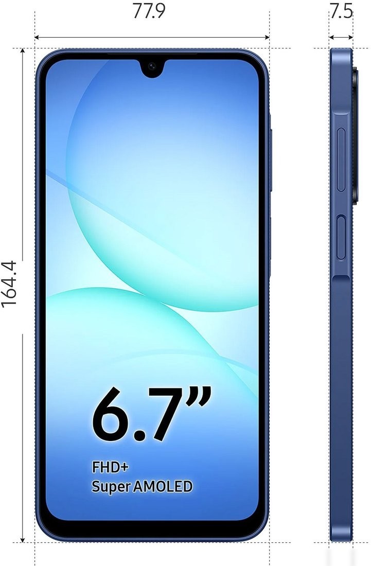 Телефон Samsung Galaxy A17 5G SM-A176B 8GB/256GB (синий)