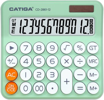 Калькулятор Catiga CD-2861-12 (светло-зеленый)