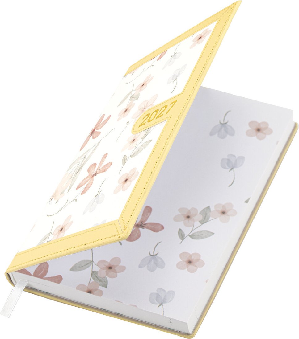 Ежедневник BRAUBERG Vista Evoke 2027. Yellow Pattern 117965
