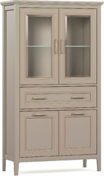 Шкаф-витрина BRW Classic REG2W2D1S/170 (глиняный серый)