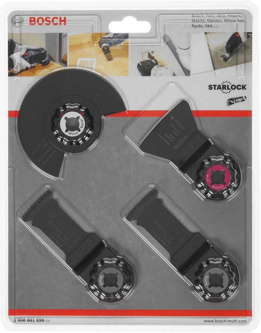Набор оснастки для электроинструмента Bosch 2608661696 (4 предмета)