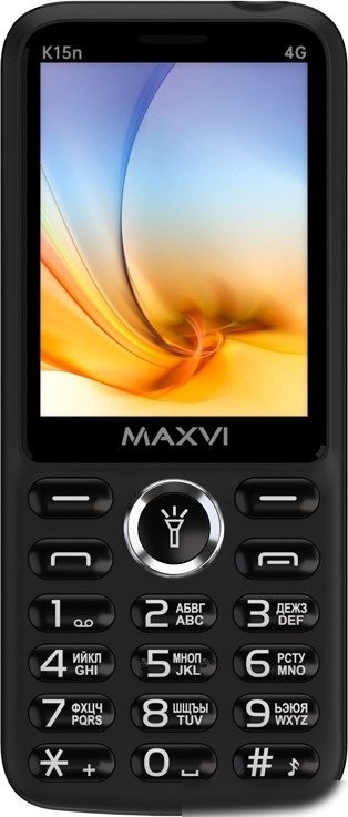 Кнопочный телефон Maxvi K15n 4G (черный)