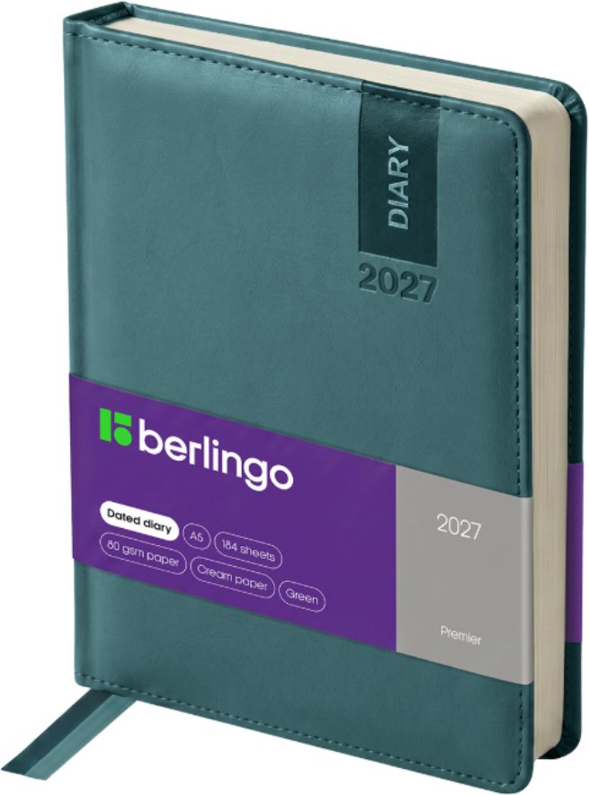 Ежедневник Berlingo Premier 2027г DD7_80505 (184л, зеленый)
